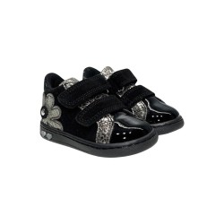 Primigi 6902522 sneakers bambina in camoscio vernice nero