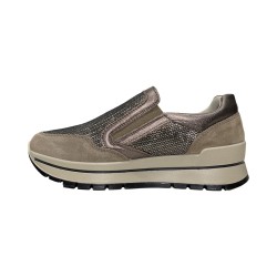 Igi&Co 6673744 slip on donna in camoscio color fango 2