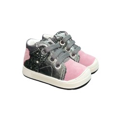Primigi 6851611 sneakers bambina in camoscio rosa e antracite