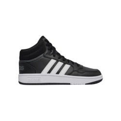Adidas Hoops 3.0 Mid K GW0402 sneakers sportive unisex in similpelle nero