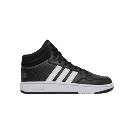 Adidas Hoops 3.0 Mid K GW0402 sneakers sportive unisex in similpelle nero