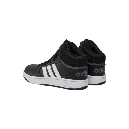 Adidas Hoops 3.0 Mid K GW0402 sneakers sportive unisex in similpelle nero