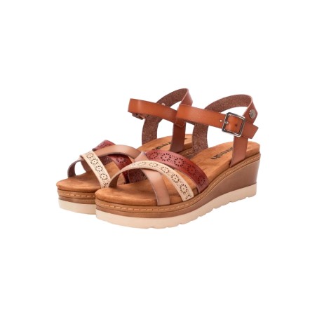 Refresh 172682 sandali donna in similpelle camel multicolor