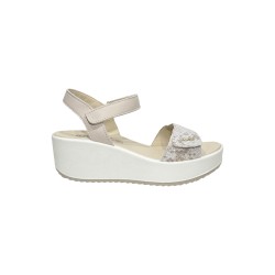 Igi&Co 7665633 sandali donna in pelle panna platino