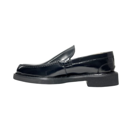 EXTON 2104 mocassini uomo in pelle abrasivata nero