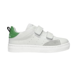Balducci BUTT1839 sneakers bambino in pelle bianco verde