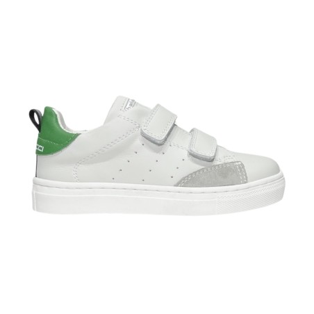 Balducci BUTT1839 sneakers bambino in pelle bianco verde