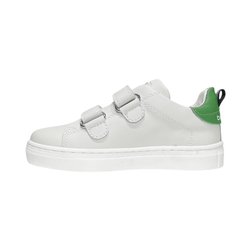 Balducci Kids BUTT1839 sneakers bambino in pelle bianco verde