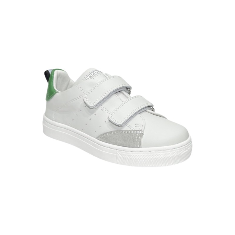 Balducci Kids BUTT1839 sneakers bambino in pelle bianco verde