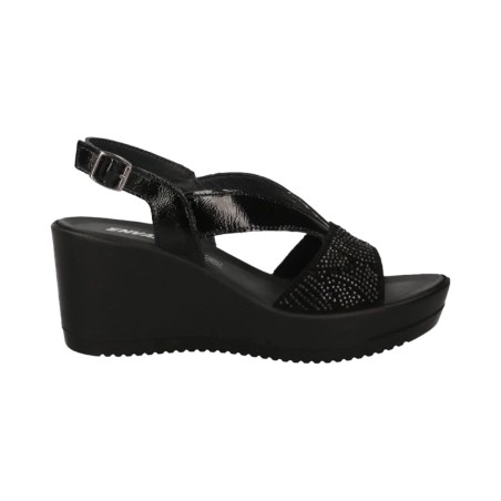ENVAL SOFT 5786000 sandali donna con rialzo in vernice nero
