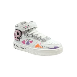 Primigi 6968200 sneakers bambina in similpelle bianco multicolor 2
