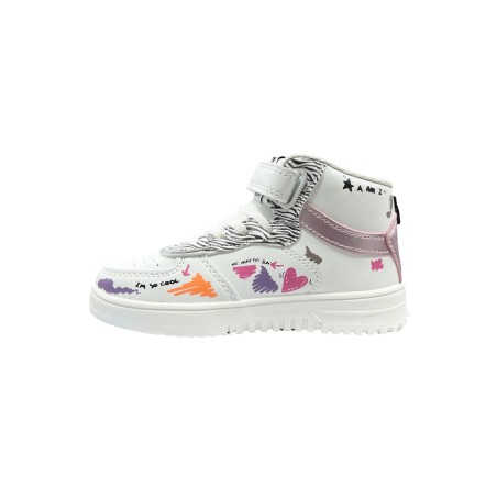 Primigi 6968200 sneakers bambina in similpelle bianco multicolor