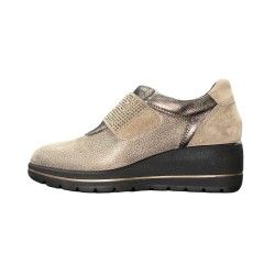 Enval Soft 6764922 sneakers donna linea comoda in pelle scamosciato taupe 2