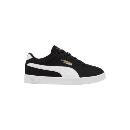 Puma Club II PS 398887 01 sneakers bambino in camoscio nero e bianco