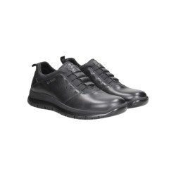 Enval Soft 6722500 slip on uomo linea comoda in pelle nappa soft nero