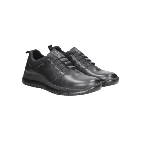 Enval Soft 6722500 slip on uomo linea comoda in pelle nappa soft nero