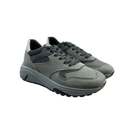 Igi&Co 6639833 sneakers uomo in pelle nabuk grigio scuro