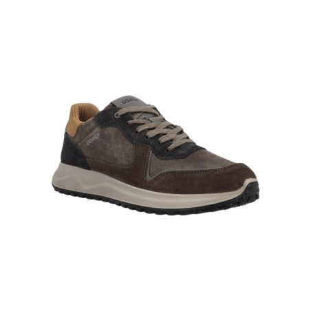 Igi&Co 6638511 sneakers uomo in camoscio e pelle castagno