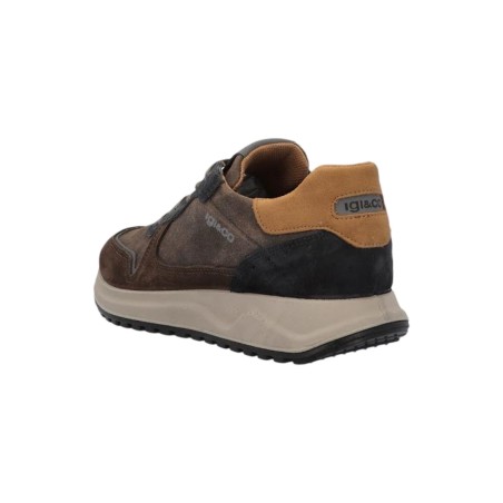 Igi&Co 6638511 sneakers uomo in camoscio e pelle castagno