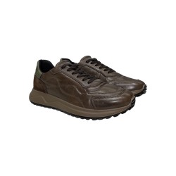 Igi&Co 6638422 sneakers uomo in pelle di vitello color caffe'