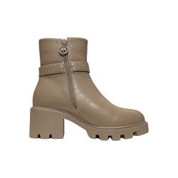 Solo Soprani SOLO42TR 314 stivaletti donna in similpelle taupe 2