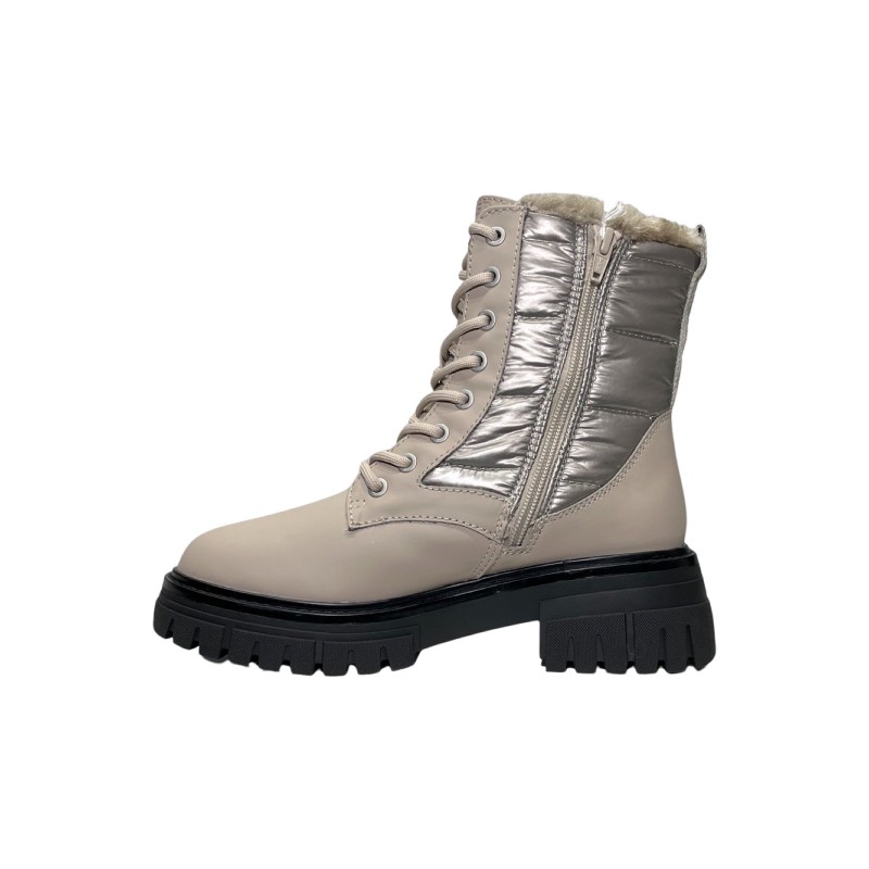 s.Oliver M2624343 stivaletti donna in pelle gommata platino