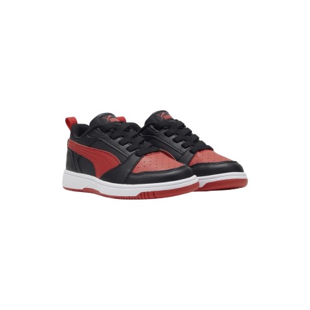 Puma Rebound V6 Lo AC PS 396742 11 sneakers bambino in similpelle nero rosso