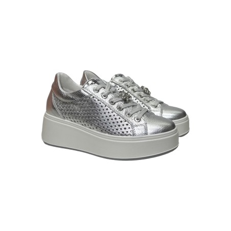 Igi&Co 7657211 sneakers donna in pelle argento