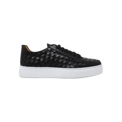 Exton 526 sneakers uomo intrecciato in pelle nero