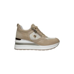 Queen Helena Shoes X32-23 sneakers donna in similpelle beige