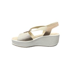 Enval Soft 7780522 sandali donna in pelle platino 2