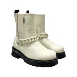 Balducci Kids VAIN1030A stivaletti bambina in pelle avorio