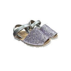 Evoca Shoes sandali bambina in pelle glitter viola