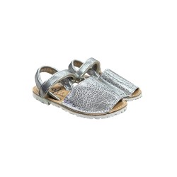 Evoca Shoes sandali bambina in pelle laminato argento
