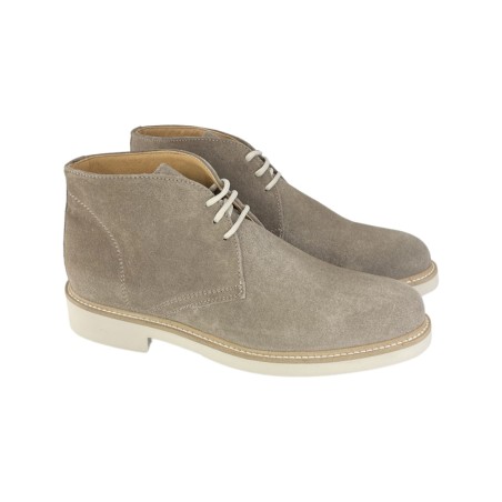 Exton 2144 stivaletti uomo in camoscio beige