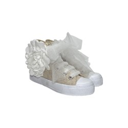 DXO Vigevano C88f sneakers bambina in tessuto beige