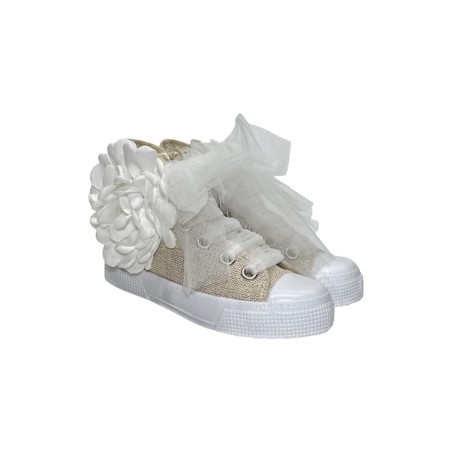 DXO Vigevano C88f sneakers bambina in tessuto beige