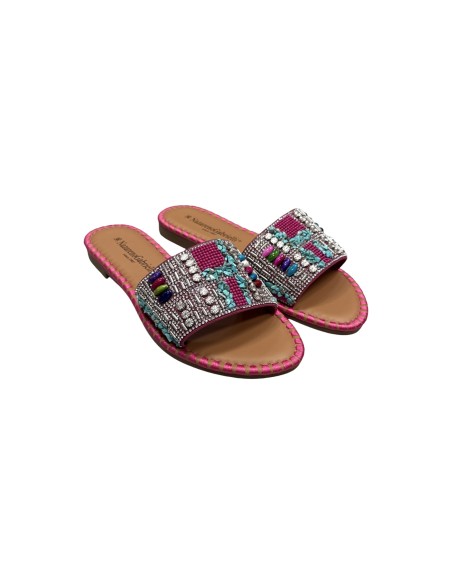 Nazareno Gabrielli 0045 sandali donna in similpelle fantasia fuxia