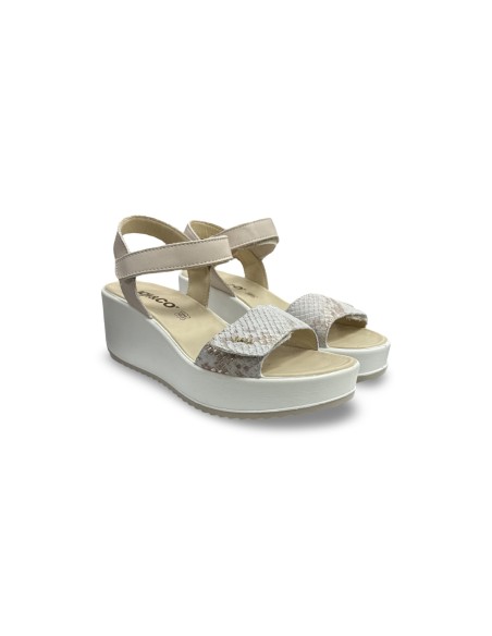 Igi&Co 7665633 sandali donna in pelle panna platino