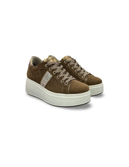 Igi&Co 4670633 sneakers donna in camoscio cognac