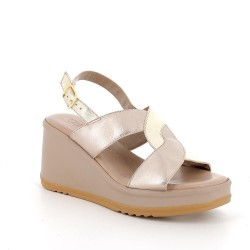 Igi&Co 3688122 sandali donna in pelle laminata platino