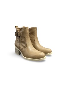 Queen Helena X30-107 stivaletti donna in similpelle color cuoio