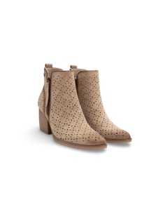 Refresh 172519 stivaletti donna in camoscio anticato beige