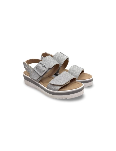 Igi&Co 3686211 sandali donna in pelle satinati argento