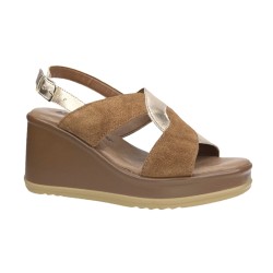 Igi&Co 3688111 sandali donna in pelle e camoscio cipria camel