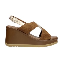 Igi&Co 3688111 sandali donna in pelle e camoscio cipria camel 2