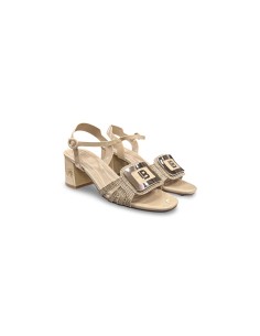 Laura Biagiotti 9049 sandali donna in vernice marrone chiaro