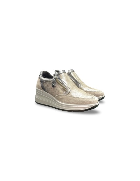 Enval Soft 6779733 slip on donna linea comoda in camoscio color visone
