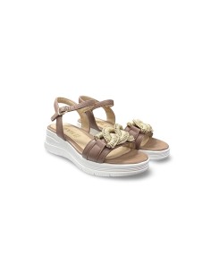 Keys K-11113 sandali donna in pelle marrone chiaro