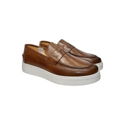 Exton 832 mocassini uomo in pelle color cuoio 2